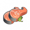 上質な魚肉の素材画像